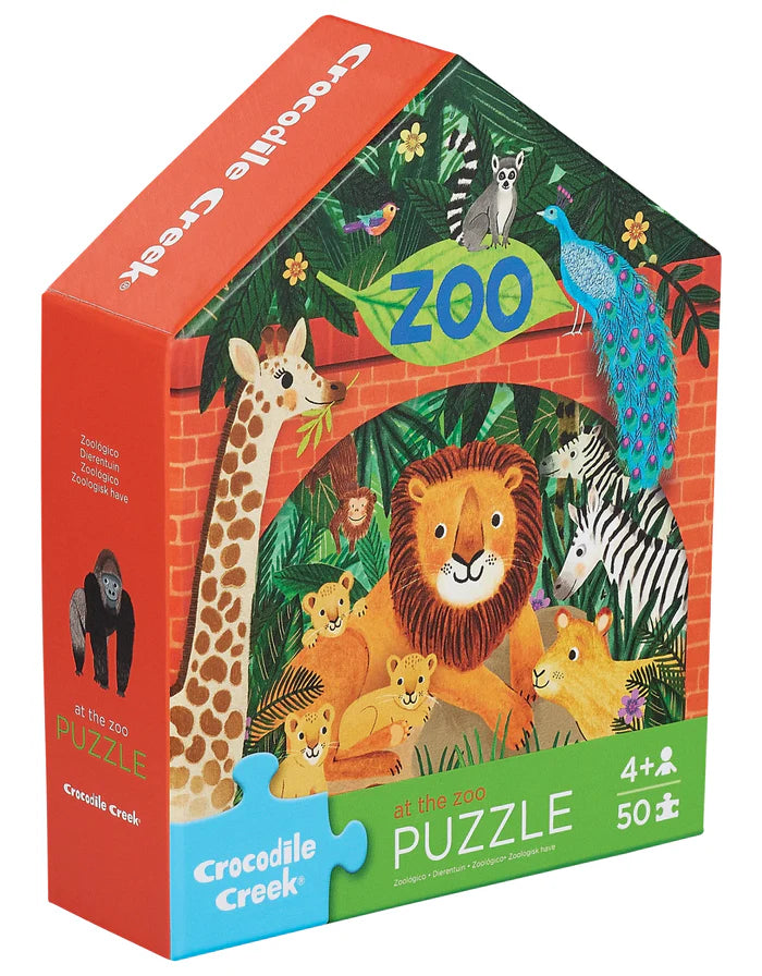 Crocodile Creek Puzzle - 50pc At The Zoo-Mountain Baby